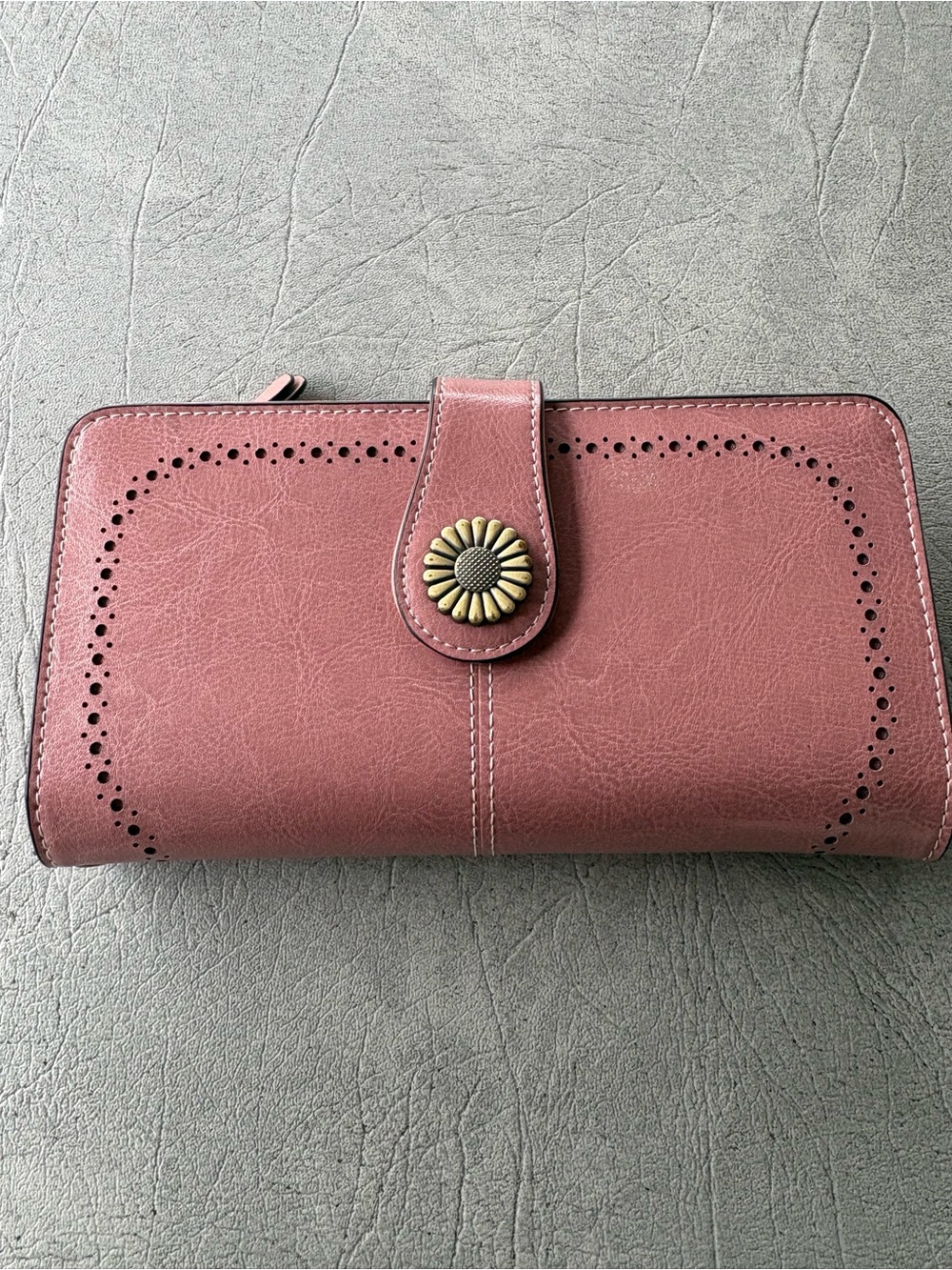 Classic Rose Women's Wallet with Floral Snap